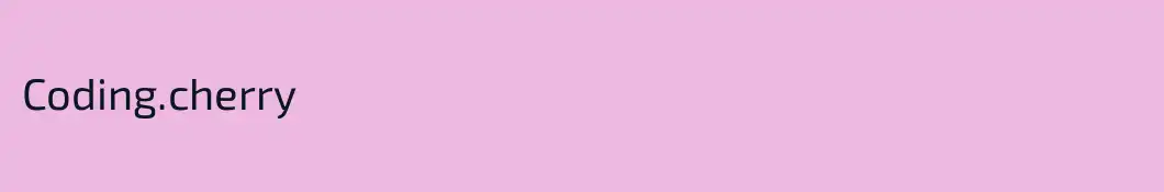 Coding.cherry