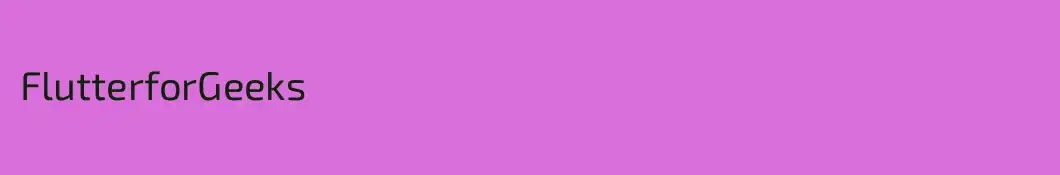 FlutterforGeeks
