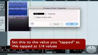 How to MIDI tempo map audio in Cubase