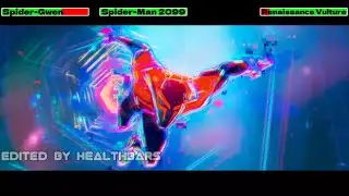 Spider-Gwen, Spider-Man 2099, & Spider-Woman vs. Renaissance Vulture with healthbars