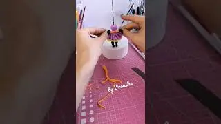 Sugar paste decor on cake, fondant girl, tutorial. Девочка из мастики, декор на торт, МК по лепке