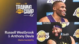 Russell Westbrook & Anthony Davis talk about their first practice | Lakers Training Camp