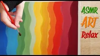 ASMR Magical rainbow landscape abstract painting
