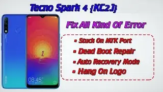 Tecno Spark 4 KC2J/KC2 Dead Recovery Hang On Logo Fix 2024 (Ufixer Solution) #deadbootrepair #frp