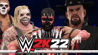 WWE 2K22 Gameplay - 3 on 1 Handicap Match ft. The Undertaker, The Fiend & The Demon  - PS5