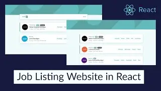 Build Job listing Website in ReactJS