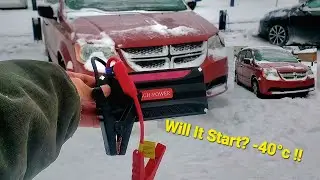 Will It Start? Dadge Grandcravan One week At -40°c | Using Power Bank /Jump Starter