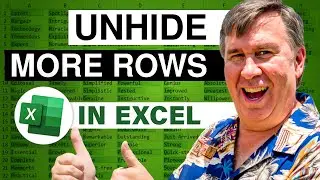 Excel - Easy How To Unhide Multiple Rows - Episode 2561d