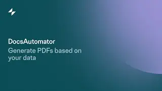 PDF Generator App: Optimize Your Workflow with Glide + DocsAutomator Integration