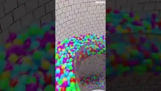 Bazillion Balls on Stairs #blender #simulation