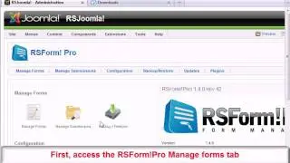 Ep. 3 : Joomla! Form inside article - RSForm!Pro