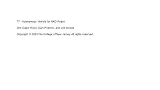 Autonomous Vehicle for NAO Robot - TCNJ Student Project - TCF 2024, track 7