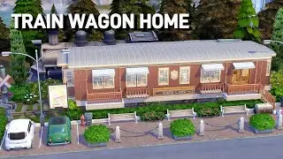 TRAIN WAGON HOME 😯 The Sims 4 - Speed Build