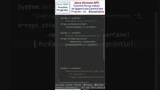 Java 8 Features-85 | Using toUpperCase() and toLowerCase() #Shorts #java #coding #programming