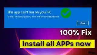 Fix 'This App Can't Run on Your PC' in Windows 10 & 11 | Step-by-Step Guide