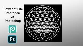 Flower of Life Pattern in Photopea vs Photoshop