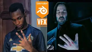 Blender vfx tutorial Recreating John wick broken hand with visual Effects in Blender 2.90