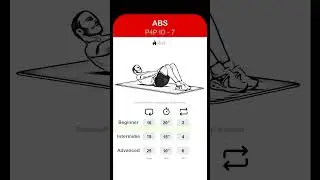 ABS Exercise cards - id 7 #absexercise #shorts #fitness