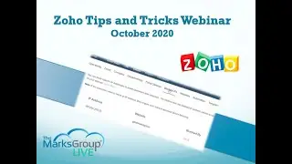 Zoho Tips & Tricks Webinar - October 2020