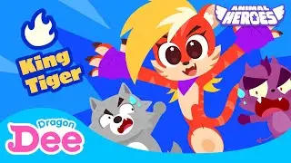 King Tiger | Help! Animal Heroes! 🚨 | Dragon Dee Songs for Children