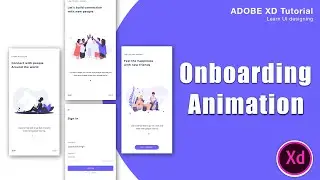 Onboarding Animation design | Adobe XD | Adobe xd design tutorial