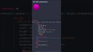 HTML & CSS 3D Ball Animation #htmlfullcourse #htmldesign #html #javascript #css #coding #programming