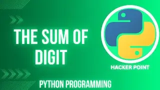 sum of digit python programming | python programming | sum of digit | python code | #python #coding