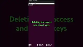 Delete the aws access and secret keys from Ubuntu