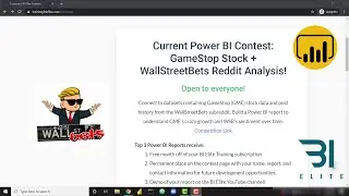 GME Stock Price + WallStreetBets Data Contest - BI Elite Training