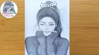 A Cute Girl - Drawing Tutorial / How to draw a girl - Step by step / Pencil Sketch