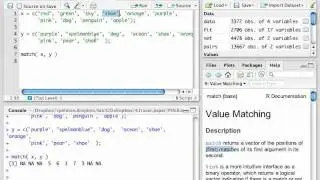 how to use 'match' function in R