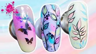 Simple Design Nail Gel Polish / Nail Floristry Summer 2020-2021