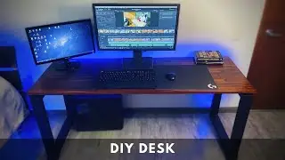 How to Build a MODERN WOOD Desk For Under 100$ | Custom DIY Desk 🎮