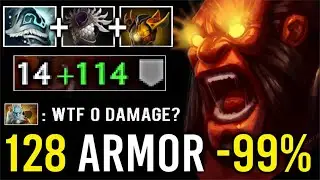 128 ARMOR CALL -99% DAMAGE Super Axe Chad Armor Build vs Right Click Crazy Style 7.33c Dota 2