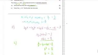 IBHL Maths 19' TZ1 P2 Sum and Product of Roots (IB HL AA)