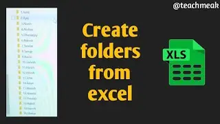 Instantly Create Folders Directly from List in Excel | Excel Tricks