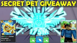 SECRET PET GIVEAWAY in Clicker Simulator (Roblox) 175M HOARDER OF LIGHT GIVEAWAY! FREE SECRET PET!