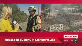 Friars Fire | Update on fire burning near Fashion Valley in San Diego (Jan 21 1:15 p.m.)