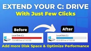 How To Extend C Drive || Extend C Drive In Windows 10