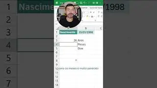 Como calcular a idade completa no Excel em anos, meses e dias. #excel