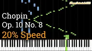 Chopin - Etude Op. 10 No. 8: Sunshine (Slow Piano Tutorial) [20% Speed]