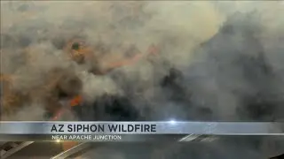 Fire growing 30 miles from Phoenix near Apache Junction