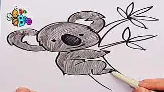 How to draw a koala bear