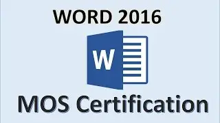 Word 2016 - MOS Exam Certification - Microsoft Office Specialist Test Practice Training Study Guide