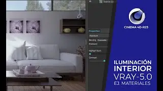 ILUMINACIÓN INTERIORES - VRAY 5.0 / PROBANDO MATERIALES - CINEMA 4D TUTORIAL