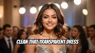 [4K] TRANSPARENT dress CLEANING | Mila Clear TryOn