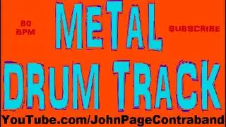 Slow Metal Drum Backing Track 80 bpm Free