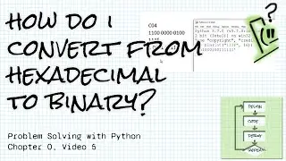 How do I convert from hexadecimal to binary? Problem Solving with Python Ch 0 Concept