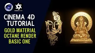 Gold Material Octane Render Basic One - Cinema 4D Tutorial