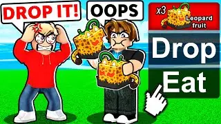 I Ate LEOPARD FRUITS in Front Of SCAMMERS In Blox Fruits!